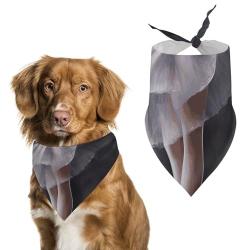 Bedruckter Haustier-Schal, Motiv: Balletttänzerin, Polyester, Dreieckstuch – Einheitsgröße (70,1 x 30 cm) von YKLBV