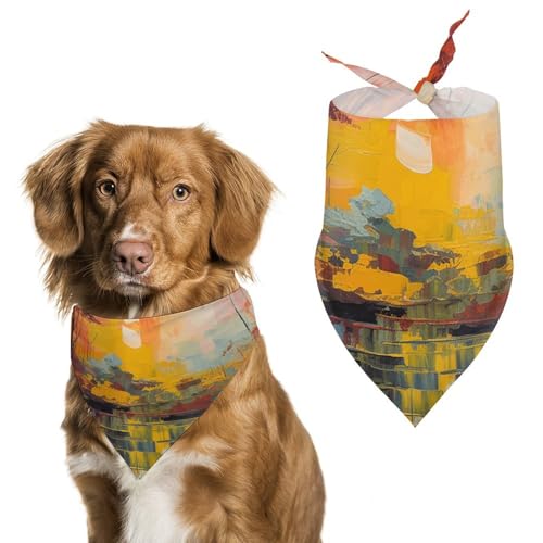 Bedruckter Haustier-Schal aus Polyester, dreieckig, Einheitsgröße (70,1 x 30 cm) von YKLBV