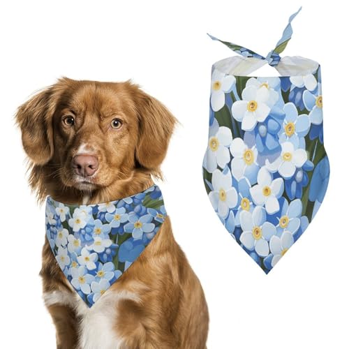 Bedruckter Haustier-Schal mit Aufschrift "Do Not Forget Me", Polyester, Dreieckstuch – Einheitsgröße (70,1 x 30 cm) von YKLBV