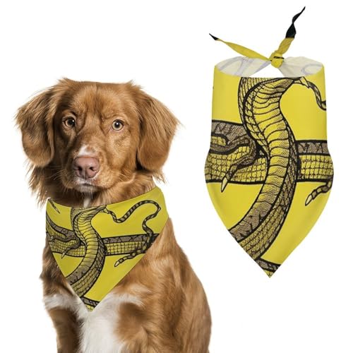 Bedruckter Haustier-Schal mit Aufschrift "Dont Tread on Me", Polyester, Dreieckstuch – Einheitsgröße (70,1 x 30 cm) von YKLBV