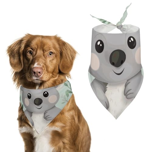 Koala bedruckter Haustier-Schal, Polyester, Dreieckstuch – Einheitsgröße (70,1 x 30 cm) von YKLBV