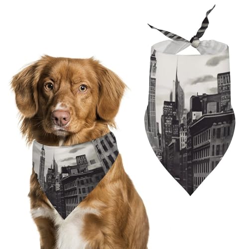 Love from New York bedruckter Haustier-Schal, Polyester, Dreieckstuch – Einheitsgröße (70,1 x 30 cm) von YKLBV