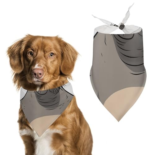 Niedlicher Walross-bedruckter Haustier-Schal, Polyester, Dreieckstuch – Einheitsgröße (70,1 x 30 cm) von YKLBV