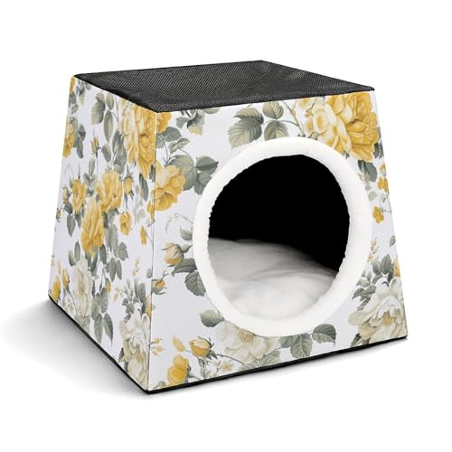 Weltraumkapsel Haustierhaus – Oxford-Gewebe Haustierhaus für Katzen, Hunde, Meerschweinchen und kleine Haustiere, Familie und Reisen, 35,1 x 35,1 x 30 cm von YKLBV
