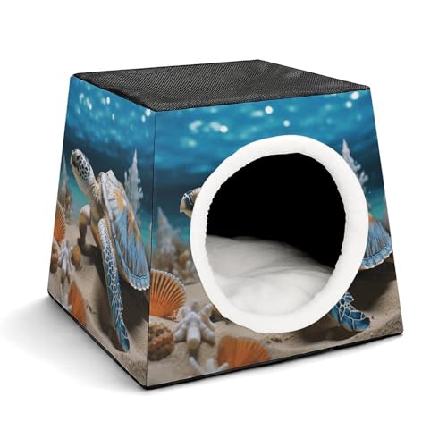 Weltraumkapsel Haustierhaus – Oxford-Gewebe Haustierhaus für Katzen, Hunde, Meerschweinchen und kleine Haustiere, Familie und Reisen, 35,1 x 35,1 x 30 cm von YKLBV