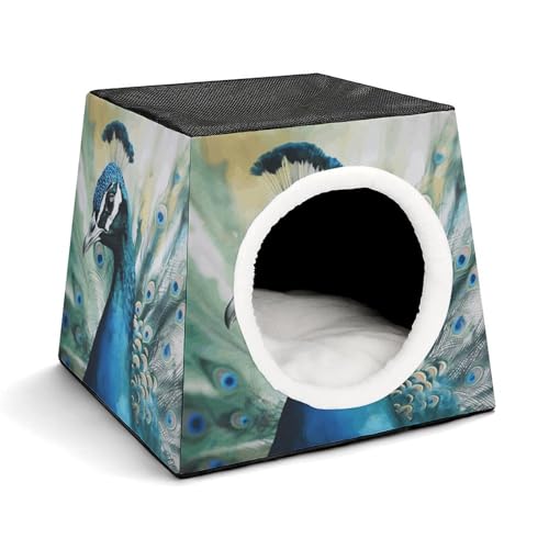 Weltraumkapsel Haustierhaus – Oxford-Gewebe Haustierhaus für Katzen, Hunde, Meerschweinchen und kleine Haustiere, Familie und Reisen, 35,1 x 35,1 x 30 cm von YKLBV