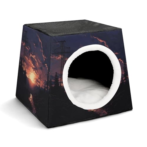 Weltraumkapsel Haustierhaus – Oxford-Gewebe Haustierhaus für Katzen, Hunde, Meerschweinchen und kleine Haustiere, Familie und Reisen, 35,1 x 35,1 x 30 cm Weltraumkapsel Haustierhaus – Oxford-Gewebe Haustierhaus für Katzen, Hunde, Meerschweinchen und kleine Haustiere, Familie und Reisen, 35,1 x 35,1 x 30 cm von YKLBV