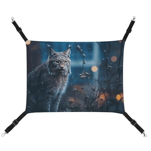 YKLBV Atmungsaktive Haustierhängematte für Damen, Lynx bedruckt, platzsparende Lösung für Katzen, Hunde und kleine Haustiere, überall Komfort YKLBV Atmungsaktive Haustierhängematte für Damen, Lynx bedruckt, platzsparende Lösung für Katzen, Hunde und kleine Haustiere, überall Komfort von YKLBV