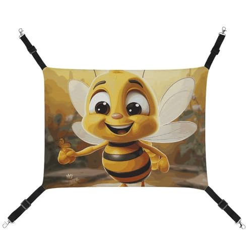 YKLBV Atmungsaktive Haustierhängematte mit Honigbienen-Motiv, platzsparende Lösung für Katzen, Hunde und kleine Haustiere – überall Komfort YKLBV Atmungsaktive Haustierhängematte mit Honigbienen-Motiv, platzsparende Lösung für Katzen, Hunde und kleine Haustiere – überall Komfort von YKLBV