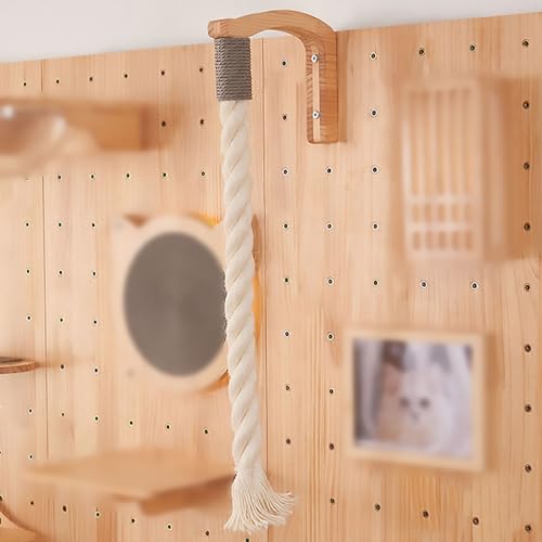 An der Wand befestigter Katzenkletterrahmen, Katzenregal, Katzenwandregale aus Lochplatten, kostenlose DIY-Kombination, nimmt keinen Platz EIN(S4) von YKMYXZ