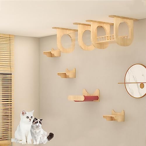 An der Wand montierte Katzenmöbel, Katzenregale und -stangen, Katzenvillen, Luftkorridore usw. for Spielen, Schlafen und Faulenzen von Katzen(Ceiling+Wall Combination 3) von YKMYXZ