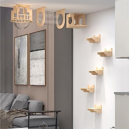 An der Wand montierte Katzenmöbel, Katzenregale und -stangen, Katzenvillen, Luftkorridore usw. for Spielen, Schlafen und Faulenzen von Katzen(Ceiling+Wall Combination 4) von YKMYXZ