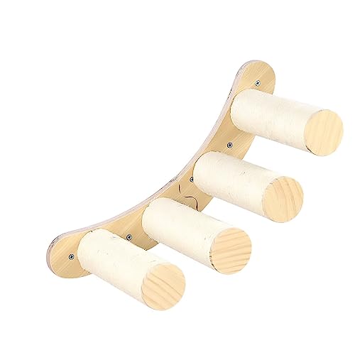 An der Wand montierte Katzenregale aus Massivholz, Sektionaltreppen, Trittstufen, Katzennester und andere frei kombinierbare Katzenkletterregale(Cylindrical Ladder) von YKMYXZ