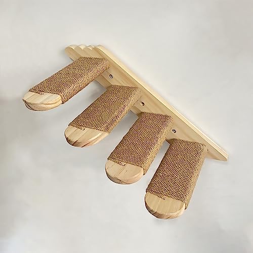 An der Wand montierte Katzenwandmöbel, Katzenwandregale, Hängematte, Treppe, Sprungplattform-Kombination for Katzen for Schlafen und Spielen(C3) von YKMYXZ