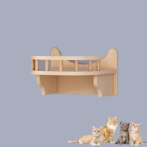 Katzenklettergerüst aus Massivholz, Wandmontierte Katzenwandmöbel, Katzenregal, Verschiedenes Zubehör for Katzenwandelemente(S2) von YKMYXZ