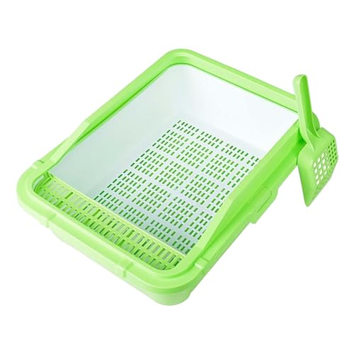 Katzentoilette, Katzentoilette mit offener Oberseite, Katzentoilette, spritzwassergeschützt, Katzensandkasten, Kätzchentoilette, Toilette mit hohen Seitenwänden, for alle Arten von Katzenstreu,(Green) Katzentoilette, Katzentoilette mit offener Oberseite, Katzentoilette, spritzwassergeschützt, Katzensandkasten, Kätzchentoilette, Toilette mit hohen Seitenwänden, for alle Arten von Katzenstreu,(Green) von YKMYXZ
