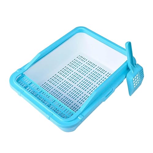 Katzentoilette, Katzentoilette mit offener Oberseite, Katzentoilette, spritzwassergeschützt, Katzensandkasten, Kätzchentoilette, Toilette mit hohen Seitenwänden, for alle Arten von Katzenstreu,(Blue) Katzentoilette, Katzentoilette mit offener Oberseite, Katzentoilette, spritzwassergeschützt, Katzensandkasten, Kätzchentoilette, Toilette mit hohen Seitenwänden, for alle Arten von Katzenstreu,(Blue) von YKMYXZ