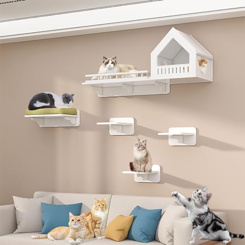 Katzenwandmöbel, Katzenregale, Katzennest, Sprungplattform, Raumkapsel Autonomes Matching(Style 4) von YKMYXZ