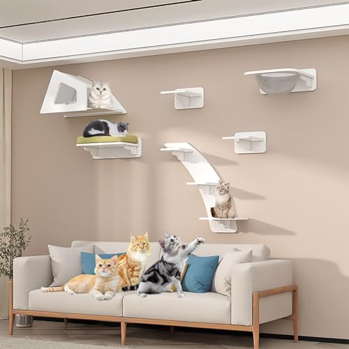 Katzenwandmöbel, Katzenregale, Katzennest, Sprungplattform, Raumkapsel Autonomes Matching(Style 5) von YKMYXZ