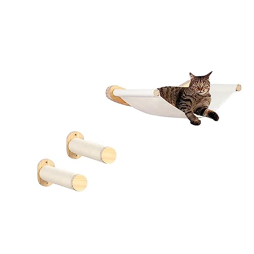 Katzenwandmöbel, Katzenwandregal und Katzenstange DIY Wandmontierte Katzenregale, Wandhängematte, Stufen, Wandtreppe, Wandstange(Style2) von YKMYXZ