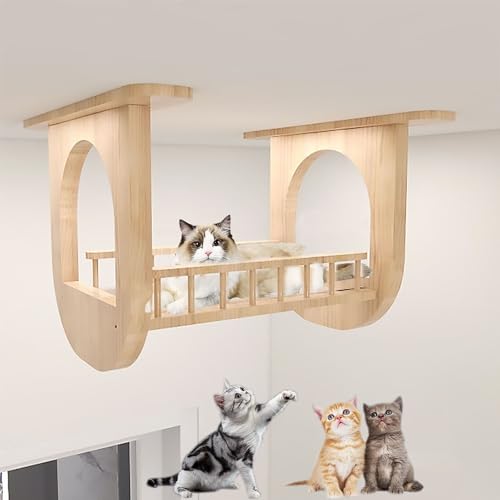Moderne Wandmontierte Katzenmöbel, Katzenkletterwand, Katzenwandregale, DIY Decken- und Wandkombinationsset, Platzsparend(S11) von YKMYXZ