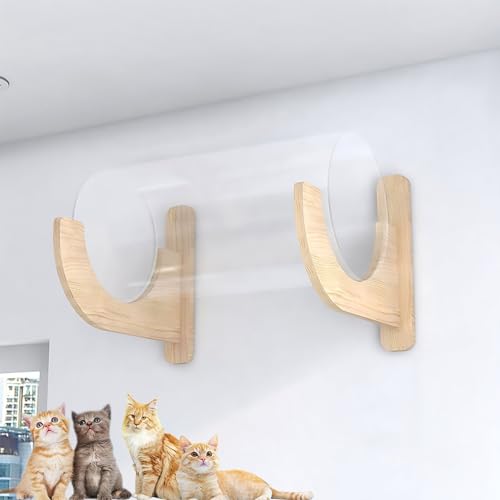 Moderne Wandmontierte Katzenmöbel, Katzenkletterwand, Katzenwandregale, DIY Decken- und Wandkombinationsset, Platzsparend(S14) von YKMYXZ