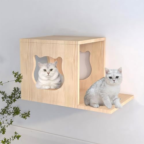 Moderne Wandmontierte Katzenmöbel, Katzenkletterwand, Katzenwandregale, DIY Decken- und Wandkombinationsset, Platzsparend(S7) von YKMYXZ
