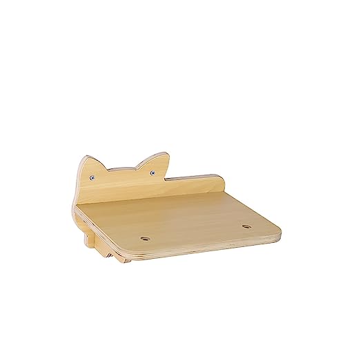 Set mit Wandregalen und Sitzstangen for Katzen, Katzennest aus Massivholz, wandmontierte Katzen-Raumkapsel, Wandhängematten-Sprungplattform(C1) von YKMYXZ