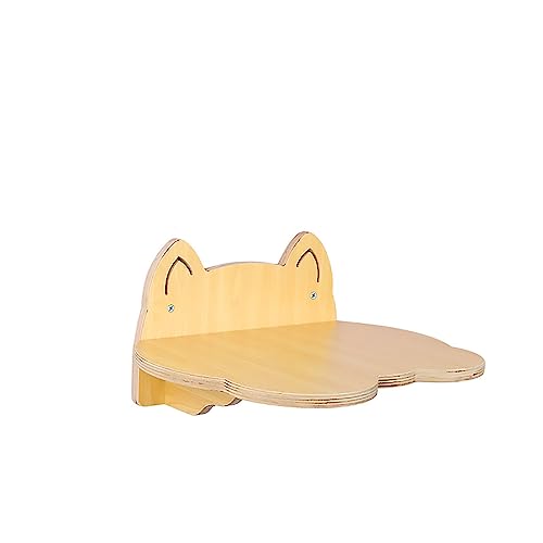 Set mit Wandregalen und Sitzstangen for Katzen, Katzennest aus Massivholz, wandmontierte Katzen-Raumkapsel, Wandhängematten-Sprungplattform(C3) von YKMYXZ