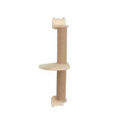 Wandmontiertes Katzenwandregal und Katzenstange aus Massivholz, DIY-Katzennest, Sprungplattform, Raumkapsel, Sisal-Kratzbaum(S7) von YKMYXZ