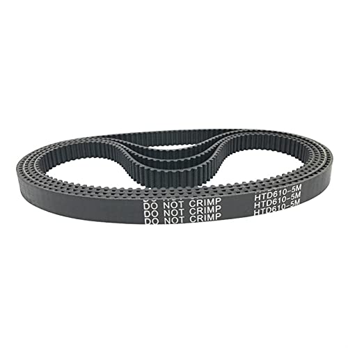 YKMYXZ， 4 Stück Closed Loop Riemen 610-5M-15, B=10/20/25mm, HTD Zahnriemen, L=610mm, Synchronriemen aus Gummi, 122T(Width 12mm) von YKMYXZ