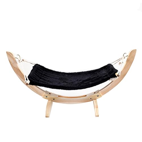 YKMYXZ Katzenregale， 2-in-1-Hängematte for Haustierschaukeln, for kleine bis mittelgroße Katzen oder Hunde | Einfach zusammenzubauen | Holzkonstruktion | Katzenspielzeug(Beige) von YKMYXZ