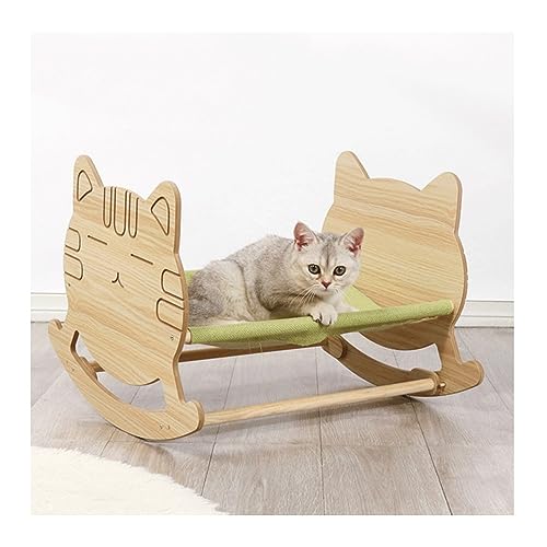 YKMYXZ Katzenregale， 2-in-1-Haustier-Hängebett aus Holz for Katzen, bodenstehend, Katzen- und Hundemöbel for den Innenbereich von YKMYXZ