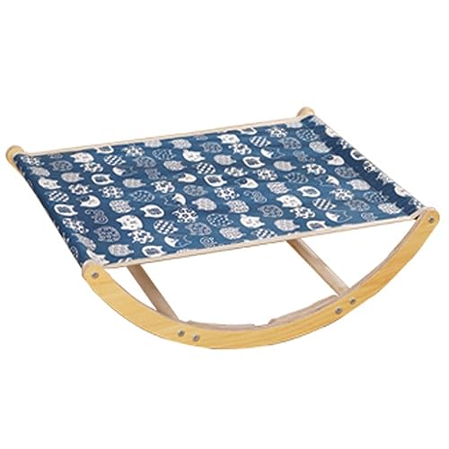 YKMYXZ Katzenregale， 2-in-1-Katzenschaukelbett, bodenstehendes Katzenschaukelbett aus Holz for den Innenbereich, Katzen- und Hundemöbel for, 2 Farben(Blue) von YKMYXZ