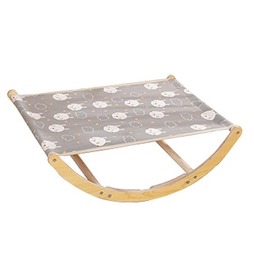 YKMYXZ Katzenregale， 2-in-1-Katzenschaukelbett, bodenstehendes Katzenschaukelbett aus Holz for den Innenbereich, Katzen- und Hundemöbel for, 2 Farben(Gray 1) von YKMYXZ
