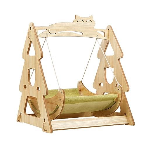 YKMYXZ Katzenregale, Ausgefallene Katzenhängematte aus Holz, Haustiermöbel for den Innenbereich, Schaukelbett in Weihnachtsbaumform for kleine bis mittelgroße Katzen oder Hunde YKMYXZ Katzenregale, Ausgefallene Katzenhängematte aus Holz, Haustiermöbel for den Innenbereich, Schaukelbett in Weihnachtsbaumform for kleine bis mittelgroße Katzen oder Hunde von YKMYXZ