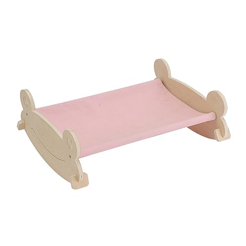 YKMYXZ Katzenregale， Bequemes und atmungsaktives Haustierbett for kleine bis mittelgroße Katzen Hunde | Holzkonstruktion | Katzenspielzeug(Pink) von YKMYXZ