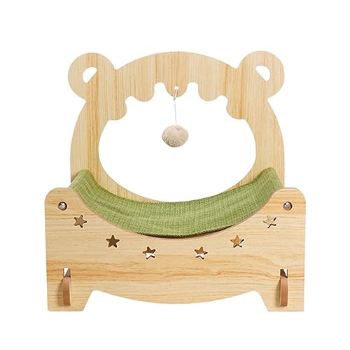 YKMYXZ Katzenregale， Erhöhtes Katzenbett aus Holz, Sichere, Bequeme und stabile Hängematte for kleine mittelgroße Katzen Hunde, 2 Größen(51.5x45x45cm) von YKMYXZ