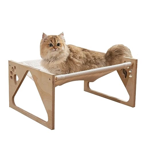YKMYXZ Katzenregale， Hundebett, Katzenschaukelstuhl, Bett | for kleine bis mittelgroße Katzen oder Hunde | Einfacher Zusammenbau | Holzkonstruktion | Katzenspielzeug von YKMYXZ