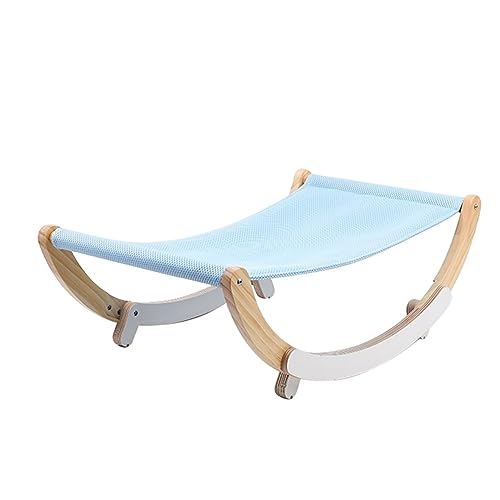YKMYXZ Katzenregale， Schaukelbett for Katzen aus Holz, multifunktionale Katzenhängematte for den Innenbereich for Aufhängen und Aufstellen auf dem Boden, Haustiermöbel(Blue) von YKMYXZ