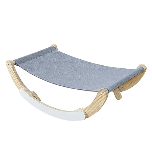 YKMYXZ Katzenregale， Schaukelbett for Katzen aus Holz, multifunktionale Katzenhängematte for den Innenbereich for Aufhängen und Aufstellen auf dem Boden, Haustiermöbel(Gray 1) von YKMYXZ