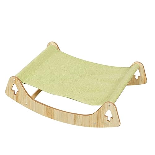 YKMYXZ Katzenregale， Schaukelbett for Katzen im Innenbereich, Regale und Sitzstangen aus Massivholz for Hunde, Bequeme atmungsaktive Leinenmatte von YKMYXZ