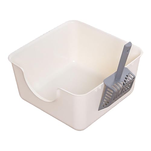YKMYXZ Katzentoilette， Oben offene Katzentoilette, Katzentoilette, Katzentoilette, spritzwassergeschützt und mit erhöhter Streuschaufel for alle Arten von Katzenstreu,(Black) von YKMYXZ