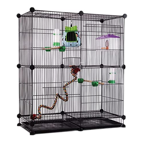 YKMYXZ Vogelkäfige 31,4" Schmiedeeisen Vogelkäfig Großes tragbares Vogelhaus Quadratischer Vogel(E) von YKMYXZ