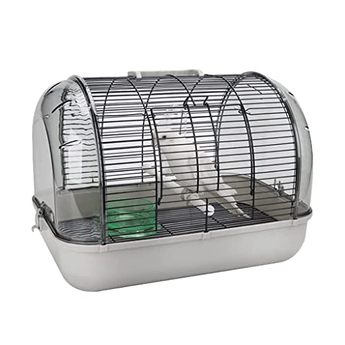 YKMYXZ Vogelkäfige Durchsichtiger Vogelkäfig Tragbarer Reisekäfig for Haustiere Kreative Vogelträger Kleiner, langlebiger Vogelhausträger(Gray small Size) von YKMYXZ