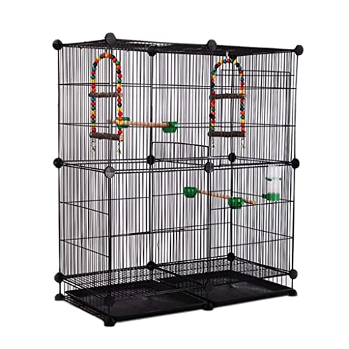 YKMYXZ Vogelkäfige Große Vogelkäfig aus Metall Kreatives Vogelhaus Träger Haustierprodukte Flugkäfig Papagei(B) von YKMYXZ