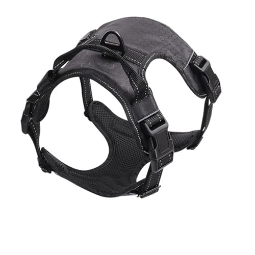 Haustiergeschirr, Anti-Ausbruch-Hundeleine, reflektierendes Brustgeschirr für mittelgroße und große Hunde zum Gassi-Training-Black||XL Haustiergeschirr, Anti-Ausbruch-Hundeleine, reflektierendes Brustgeschirr für mittelgroße und große Hunde zum Gassi-Training-Black||XL von YKSEND