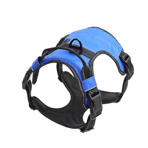 Haustiergeschirr, Anti-Ausbruch-Hundeleine, reflektierendes Brustgeschirr für mittelgroße und große Hunde zum Gassi-Training-Blue||M Haustiergeschirr, Anti-Ausbruch-Hundeleine, reflektierendes Brustgeschirr für mittelgroße und große Hunde zum Gassi-Training-Blue||M von YKSEND