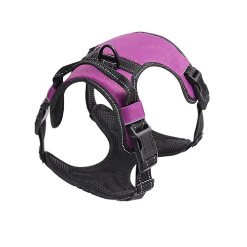 Haustiergeschirr, Anti-Ausbruch-Hundeleine, reflektierendes Brustgeschirr für mittelgroße und große Hunde zum Gassi-Training-Purple||XL Haustiergeschirr, Anti-Ausbruch-Hundeleine, reflektierendes Brustgeschirr für mittelgroße und große Hunde zum Gassi-Training-Purple||XL von YKSEND