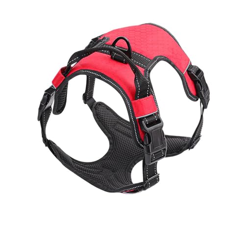 Haustiergeschirr, Anti-Ausbruch-Hundeleine, reflektierendes Brustgeschirr für mittelgroße und große Hunde zum Gassi-Training-red||XL Haustiergeschirr, Anti-Ausbruch-Hundeleine, reflektierendes Brustgeschirr für mittelgroße und große Hunde zum Gassi-Training-red||XL von YKSEND